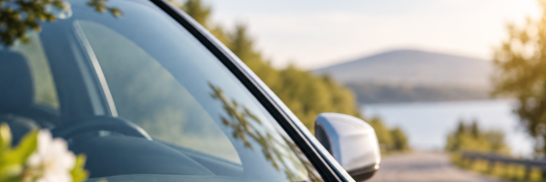 Car windscreen being checked for chips and cracks during spring car care in Queensland